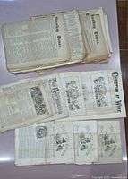 Overview of assorted 19th-century newspaper and Christian periodical sections