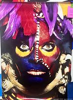 Full view of poster showing David Lee Roth face imagery and feather details