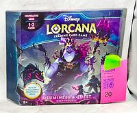 Front of sealed Lorcana Illumineer’s Quest: Deep Trouble game box