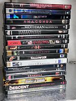 Full stack of DVD spines showing all titles