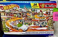 Front of sealed Hot Wheels advent calendar box