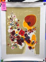 Full view of lithograph showing imagery, margins and edition markings