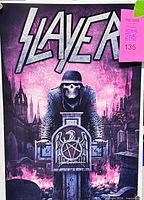 Full view of Slayer poster showing artwork and color