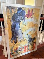 Front view of the Marc Chagaee print showing full artwork and mounting