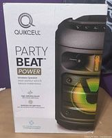 Front of sealed Quikcell PartyBeat Power box