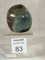 Front view of salt shaker showing glaze and form