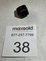 Overall view of the garnet crystal with lot number reference