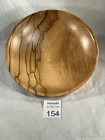 Full top view of turned Sassafras bowl