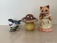 Front view of all three figurines