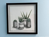 Front view of framed artwork