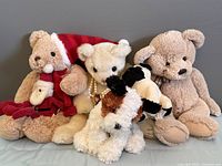 Group shot of all plush toys