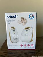 Front of VTech digital audio monitor retail box showing both units and branding