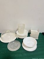 group view of all serveware and storage items