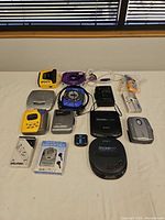 All audio devices and accessories laid out for overview