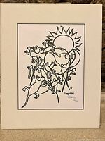 Full view of matted J Wolff print