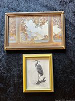 Both framed artworks together for scale and comparison