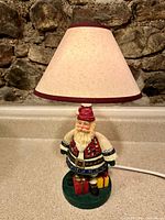 Full view of lamp with shade