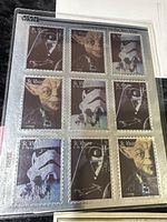 Front view of nine-stamp block in sleeve