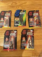 Group shot of all five carded figures