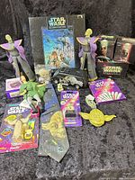 Group shot of all Star Wars items in the lot