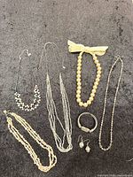 Group shot of all jewelry pieces laid out
