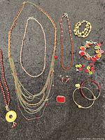 Group shot of all jewellery items laid out