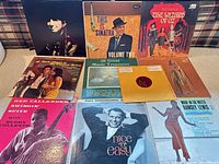 Group shot of all record albums laid out