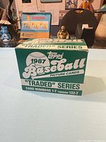 Front view of 1987 Topps Baseball Traded Series box