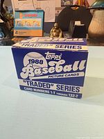 Front of 1988 Topps Baseball ‘Traded’ Series box showing branding and card count
