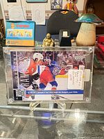 Front view of Gretzky oversized insert card in acrylic holder