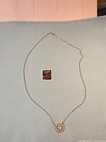 Full view of necklace with scale reference
