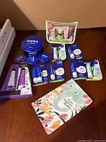 All items arranged on table