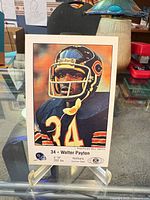 Front of oversized Walter Payton Kiwanis promotional card