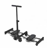 Full view of black Medic Therapeutics leg toner with T-handle and sliding foot platforms