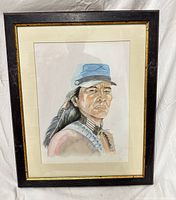 Full view of framed portrait