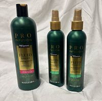 Front view of all three TRESemmé Pro Infusion products