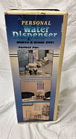 Front of retail box showing Personal Water Dispenser product image and name