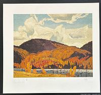 Full view of lithograph with border showing artwork, signature area, and numbering