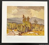 Full view of lithograph with margins showing title and initials