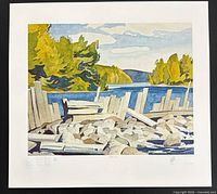 Full view of lithograph with margins showing title and initials