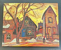 Front view of lithograph panel showing full artwork