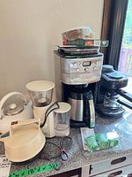 Group shot of all appliances and accessories on countertop