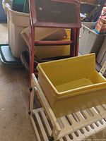 Group shot showing ladder, rack and bins