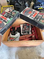 Two Quadro boxes, manuals, tubes and connectors in wooden crate