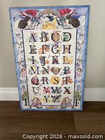 Full view of laminated alphabet poster