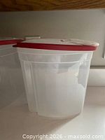Wide rectangular storage container showing body and lid