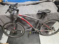 Full view of Reebok gray/red mountain bike