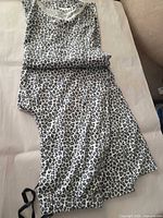 Pajama set laid flat showing top and pants