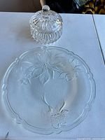 Plate and covered candy dish full view