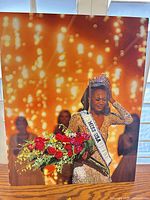 Front view of metal-mounted print showing full image